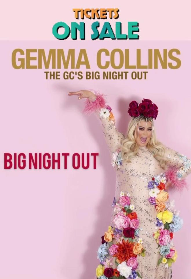 Gemma was very excited to announce the release her UK tour dates for theatre show, The GC's Big Night Out