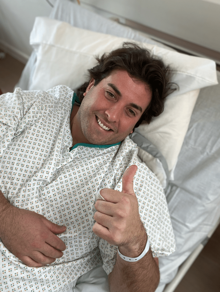 Arg pictured in his hospital bed