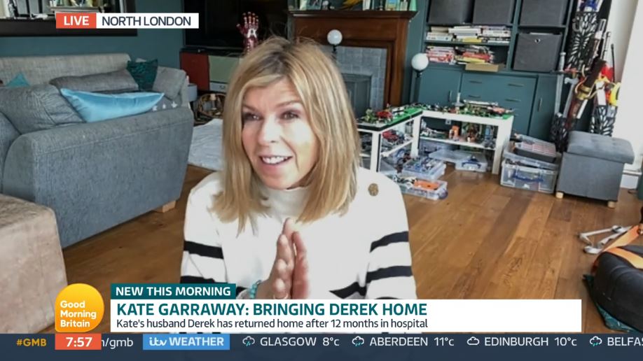 Kate Garraway revealed the moment husband Derek was reunited with their two children