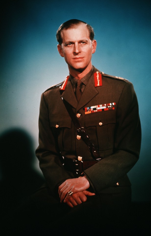 A portrait of Prince Philip from 1953 in his army uniform