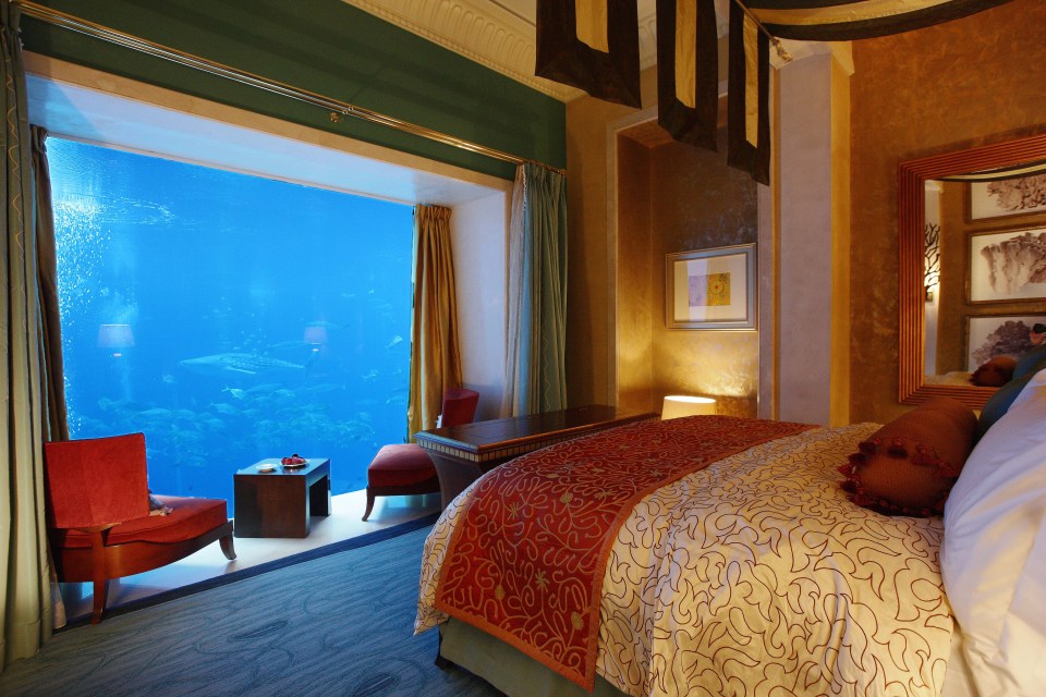 You can even stay in an 'underwater suite' at Atlantis