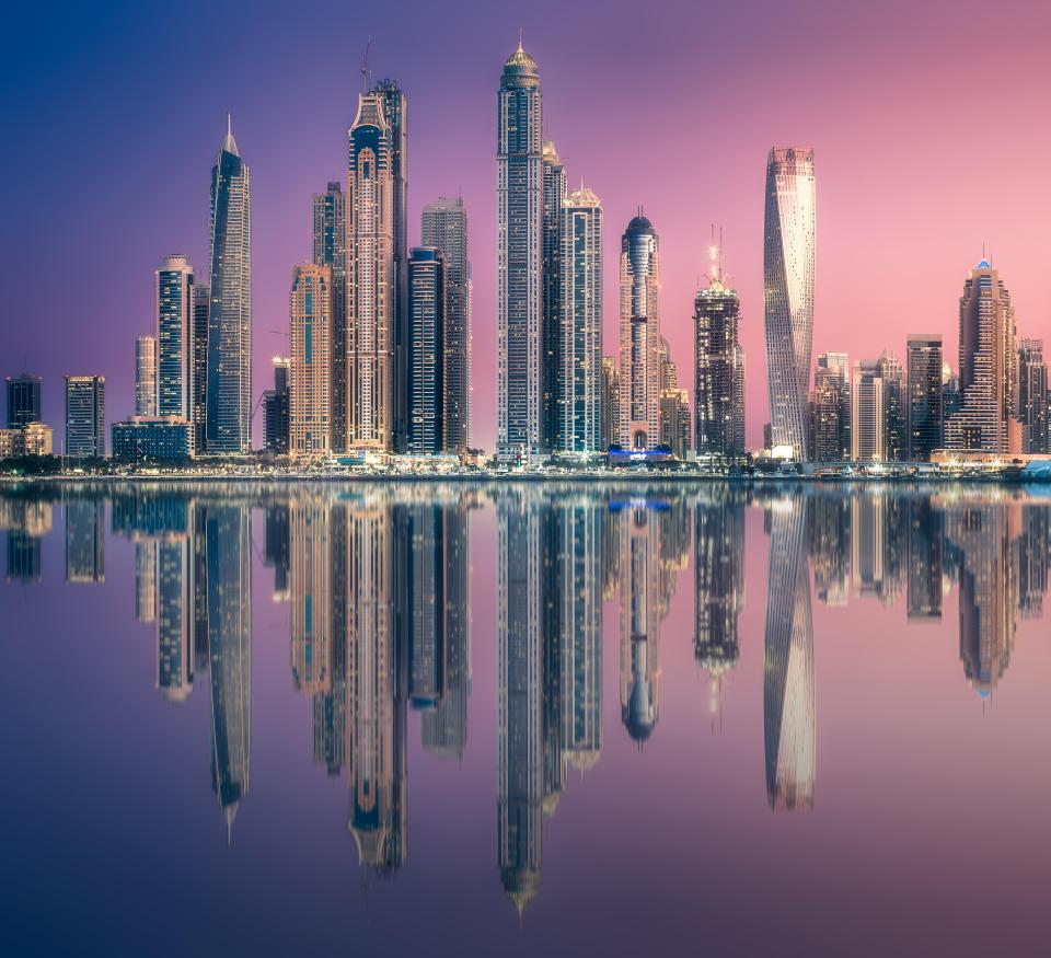 The Dubai skyline is even more impressive at night