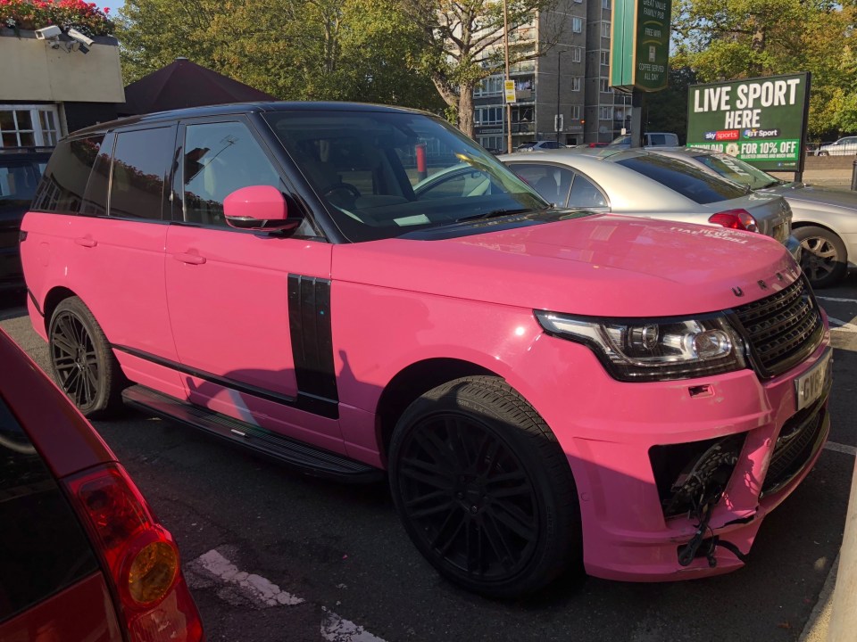 Katie said her pink Range Rover got her unwanted attention