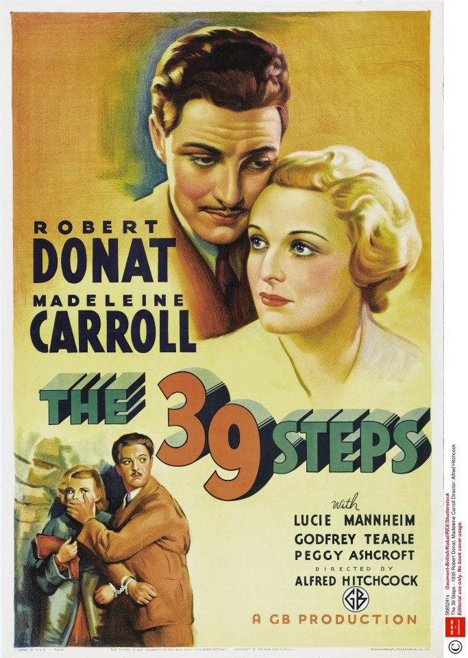 The original poster for the 1935 Hitchcock film of which the Netflix series is based