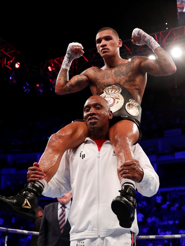 Nigel Benn pictured with his son Conor