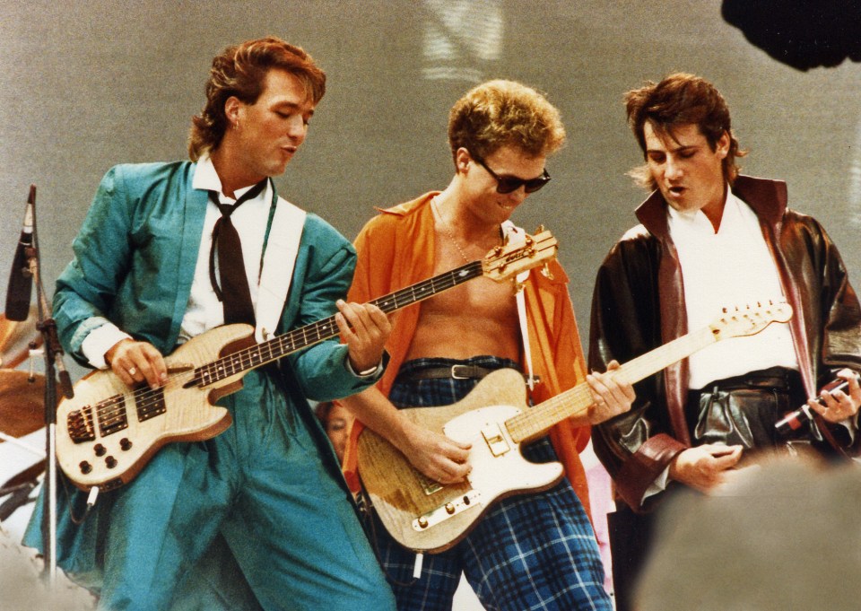 Martin, brother Gary Kemp and Tony Hadley performing back in 1985