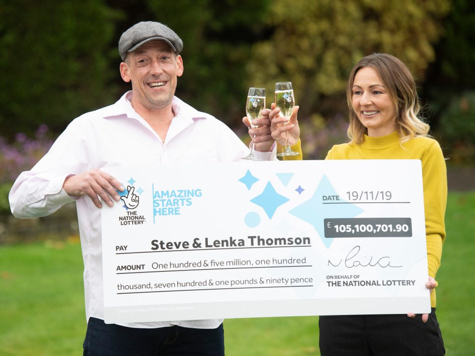 Steve and wife Lenka spent more than a year in their £150,000 terraced home after hitting the jackpot