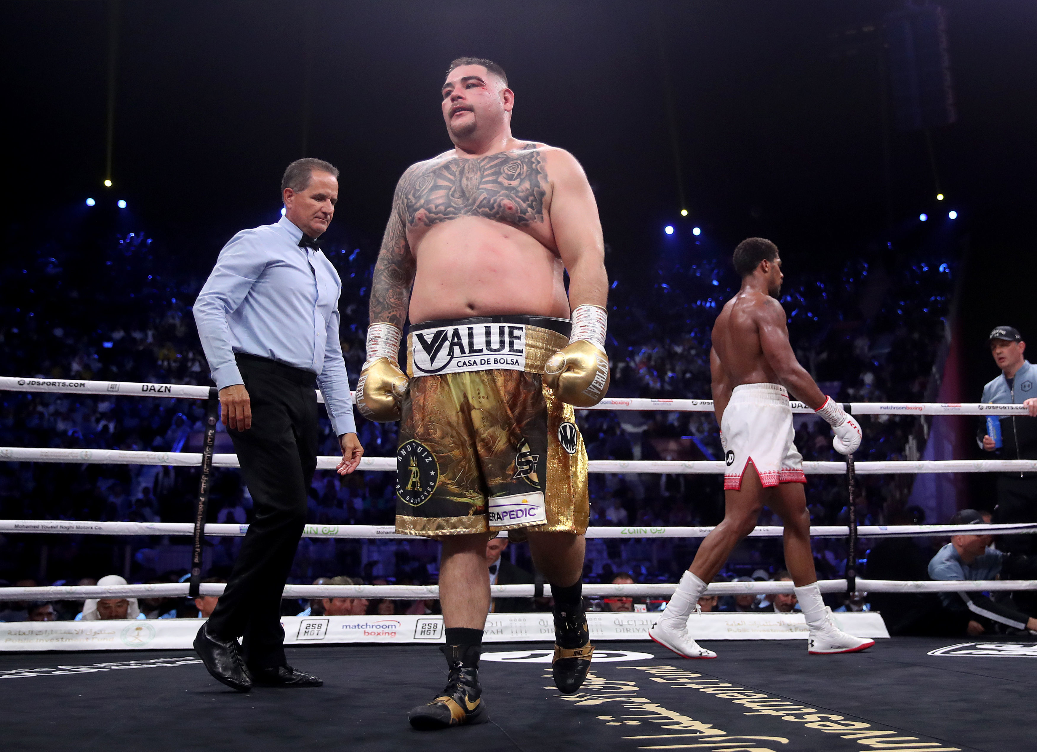 Andy Ruiz Jr during his defeat to Anthony Joshua