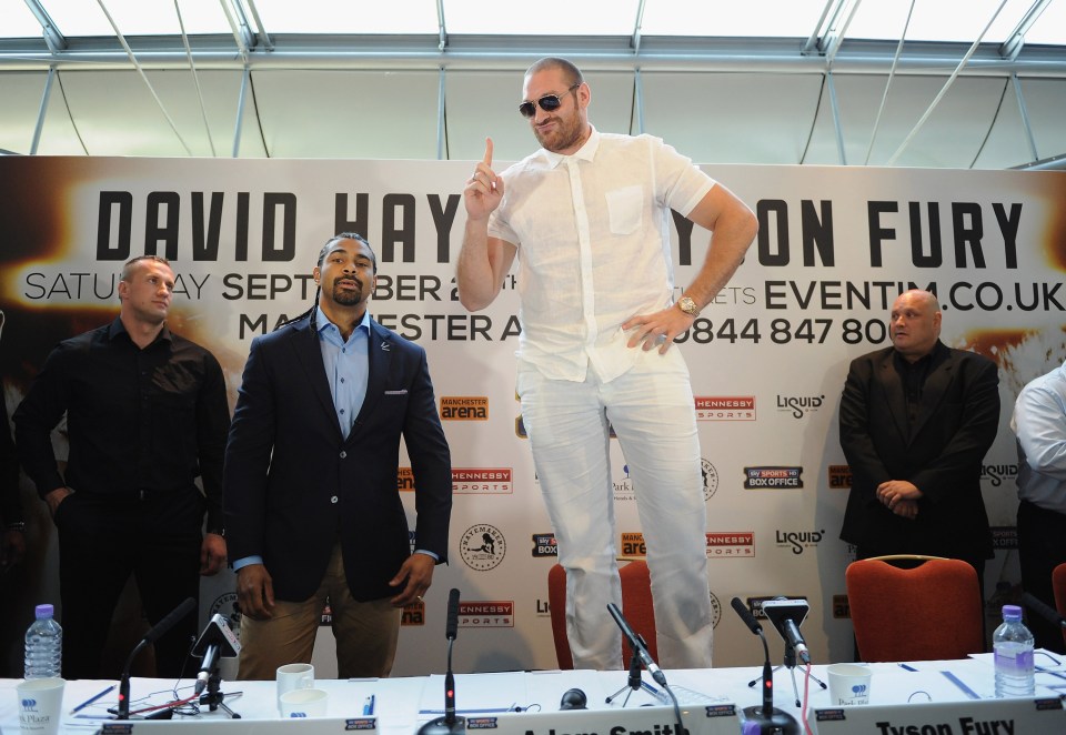 David Haye was scheduled to face Tyson Fury in 2013