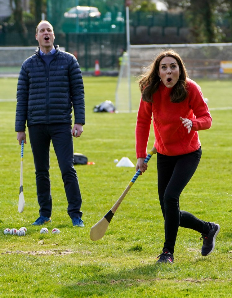 Stick together . . . at Gaelic football club in Galway in March 2020