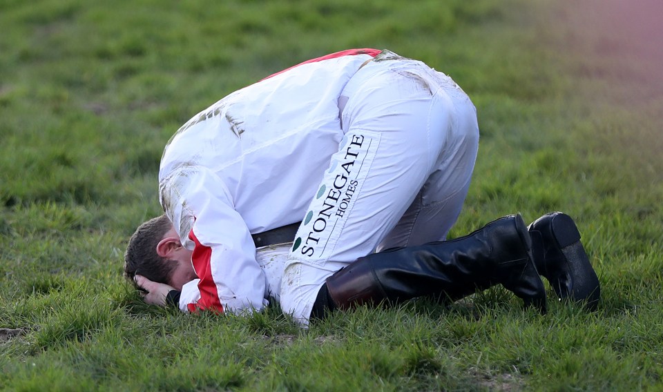 Moore was left devastated after Goshen's fall in the Triumph Hurdle