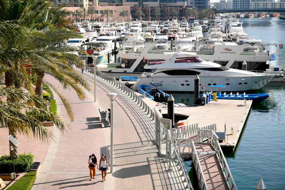 Look out for celebs on their yachts in Dubai Marina