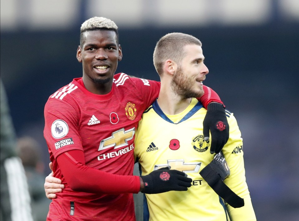 Paul Pogba and David De Gea are among the highest-paid footballers in the world