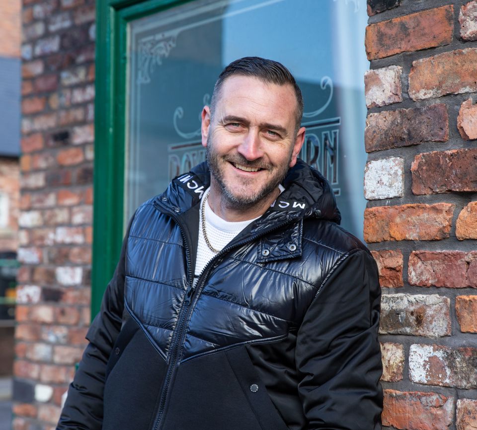 Will plays drugs lord Harvey in Corrie and it is unclear if his filming has been affected