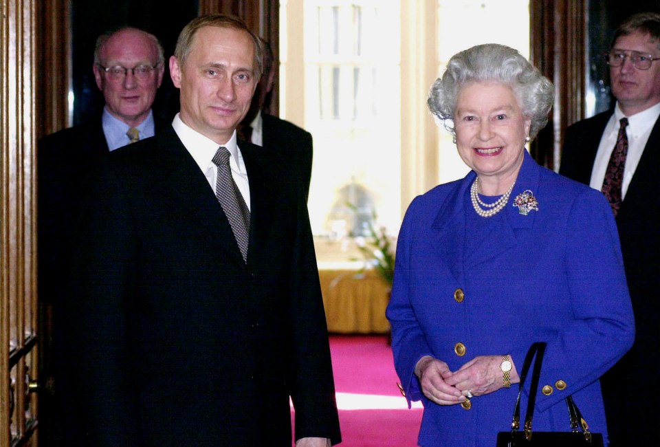 Queen Elizabeth with Russian president Vladimir Putin at Windsor Castle