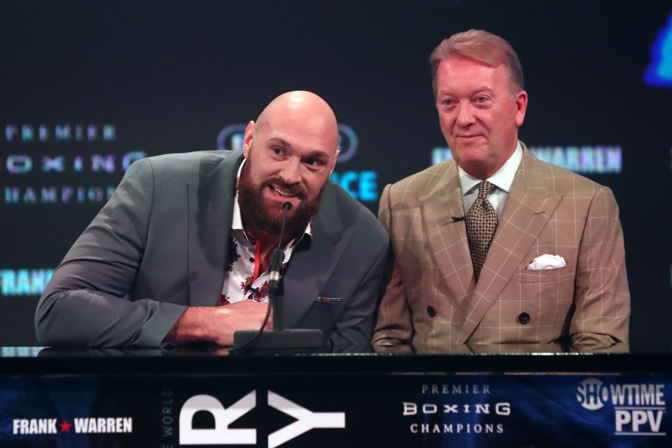 Frank Warren reckons Tyson Fury's clash with Anthony Joshua could be delayed until September