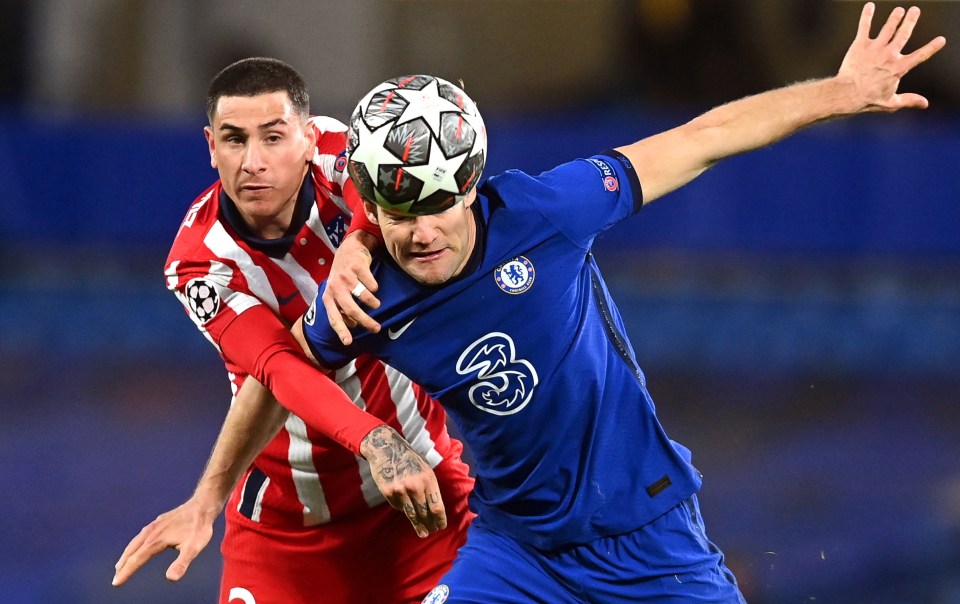 Jose Gimenez came face to face with Chelsea in the Champions League last-16