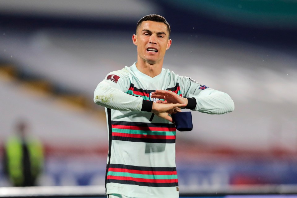 Cristiano Ronaldo threw away his captain's armband in last week's draw in Serbia