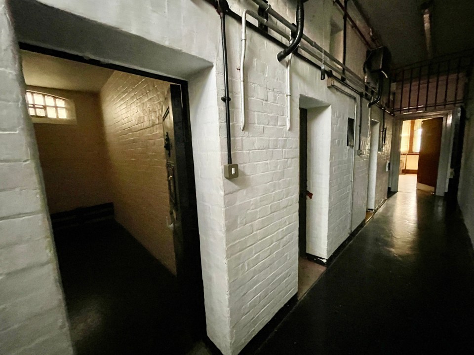 Dark corridors where lags once lived in the cells complete with its strong metal doors