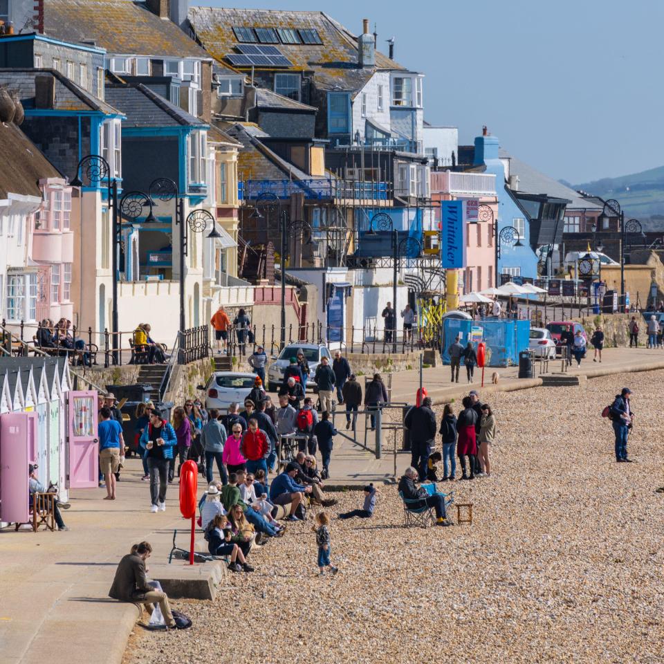 People headed to Lyme Regis to enjoy the weather