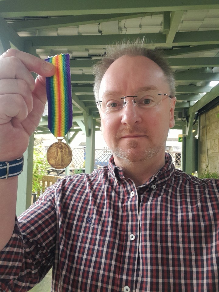 Shaun Timbrell returned Private Frank Skidmore’s World War One medals to his family after a lockdown clear-out