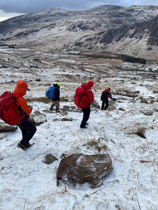 Mountain rescuers rushed to the aid of the dad