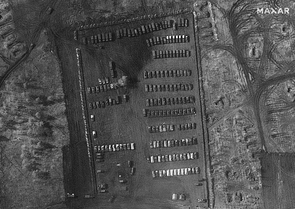 Satellite pictures show a field camp for Russian fighting forces