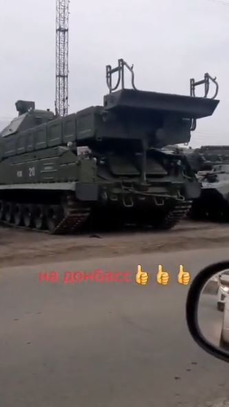 BUK missiles were seen being transported in the Voronezh region which borders Ukraine