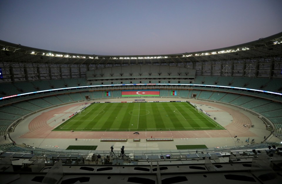  Baku will host matches at a 50 per cent capacity