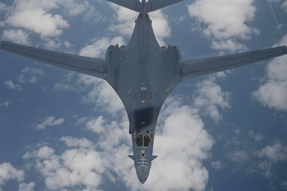 US nuclear bombers have been patrolling the skies near the flashpoint region (stock)