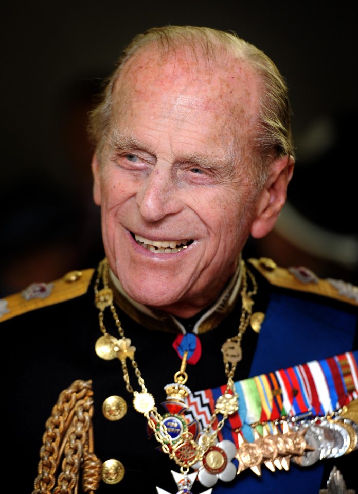 The Duke meeting service personnel from the Royal Navy and RAF during the Queen's Diamond Jubilee Armed Forces parade in April 2012