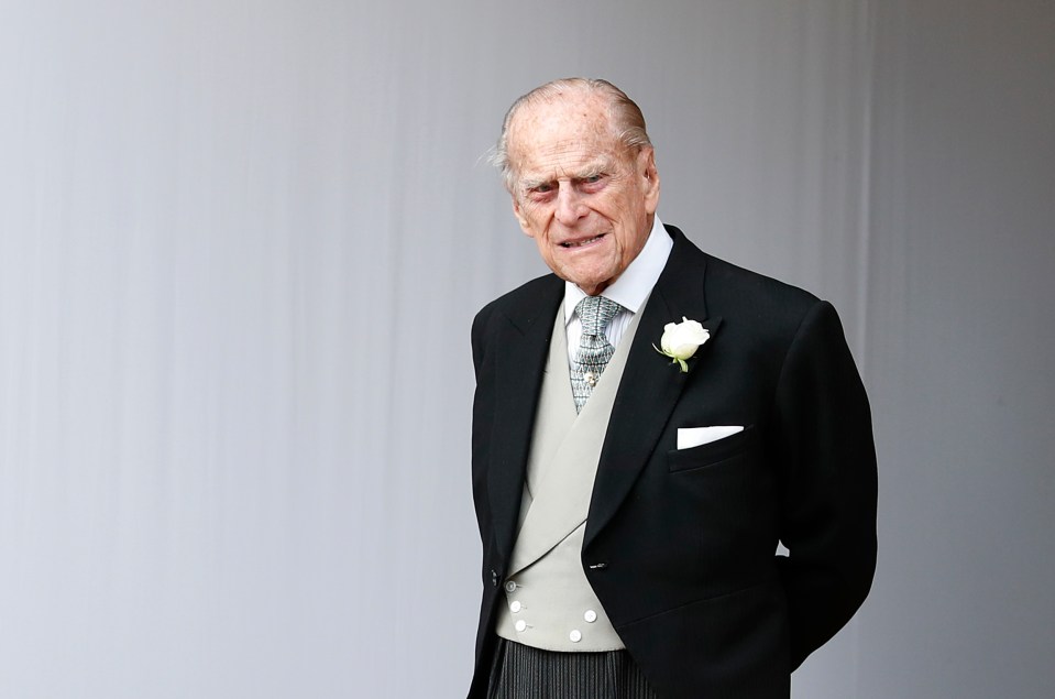 The Duke of Edinburgh leaving after the wedding of Princess Eugenie of York and Jack Brooksbank in April last year