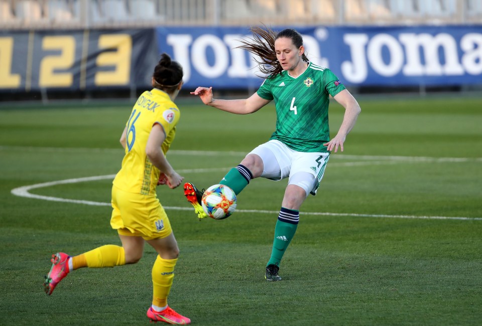 Sarah Robson and her team-mates secured a 2-1 away win against Ukraine in the first leg of their play-off