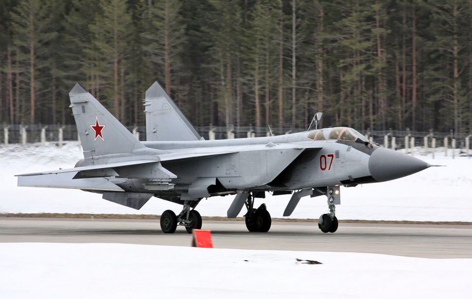 A MiG-31 fighter from the air defence forces of the Eastern Military District was scrambled