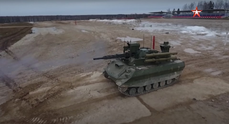 A video shows the unmanned tank in action