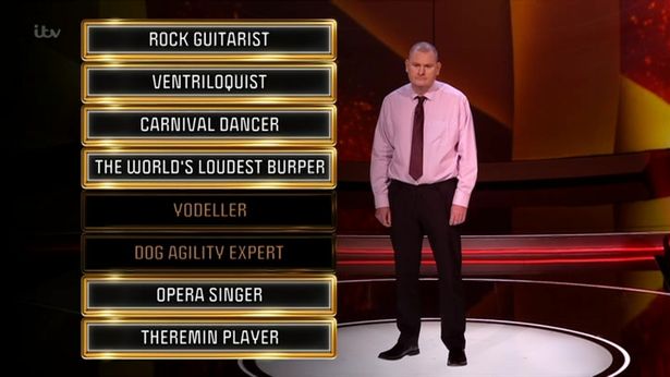 They could choose from a number of weird talents including theremin player and rock guitarist