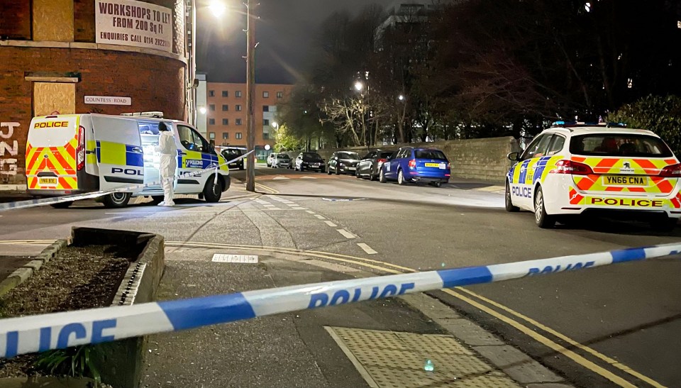 South Yorkshire Police murder squad detectives at the scene of fatal shooting on Saturday in Sheffield