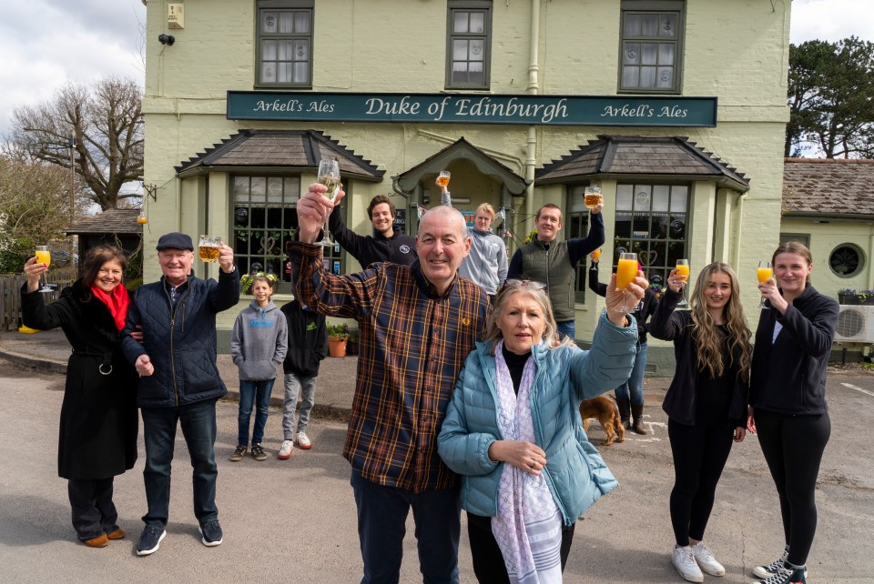 The landlords of the Duke of Edinburgh pub, Windsor, raised a toast to Prince Philip