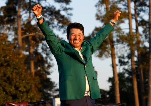  Hideki Matsuyama earned his green jacket by claiming the Masters crown last year