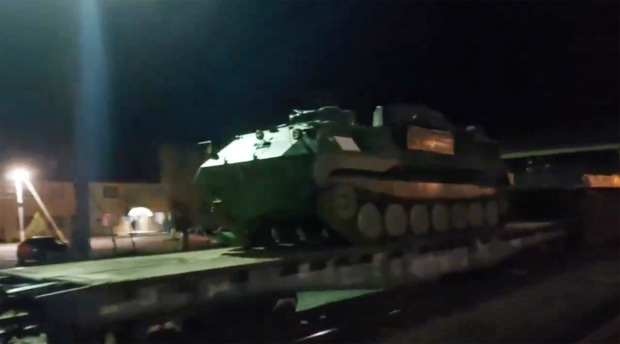 Russia has sent heavy armour to the border with Ukraine