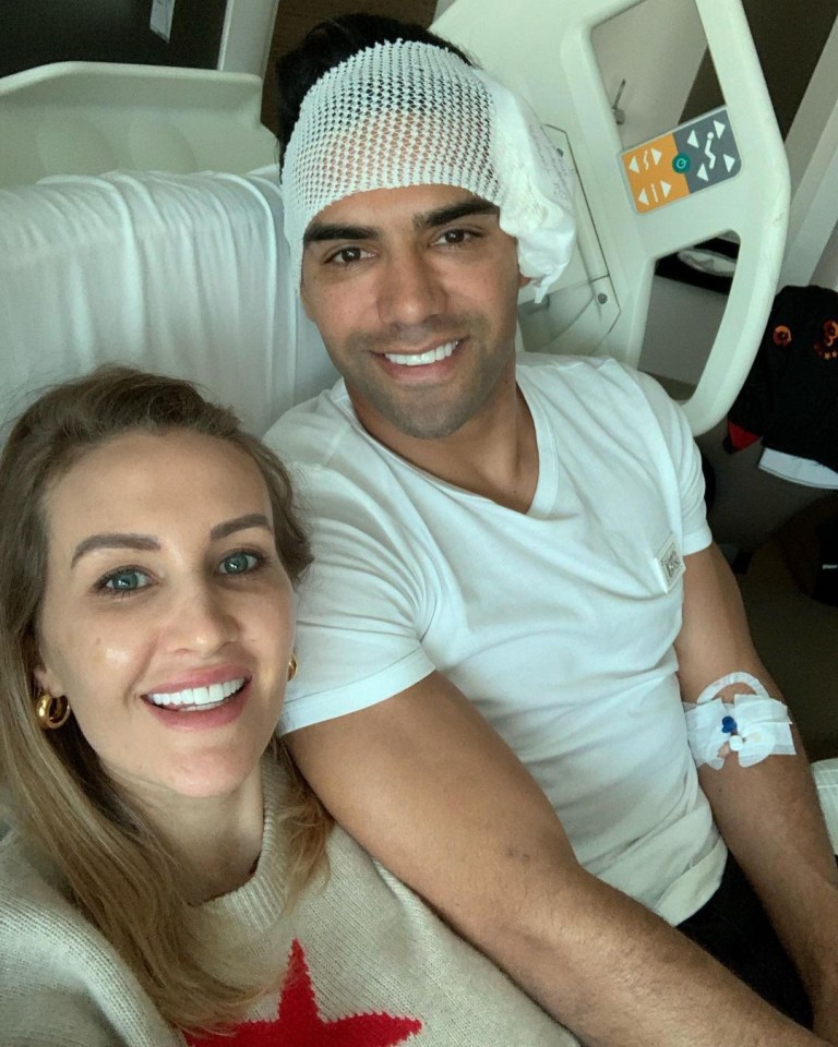 Radamel Falcao offered fans an update from the hospital