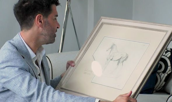 The drawing of a horse could also be found on the back of the piece