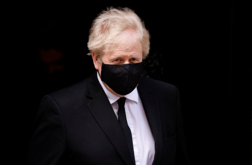 Mr Johnson still sported his long blonde locks today – but after a bit of a tidy up