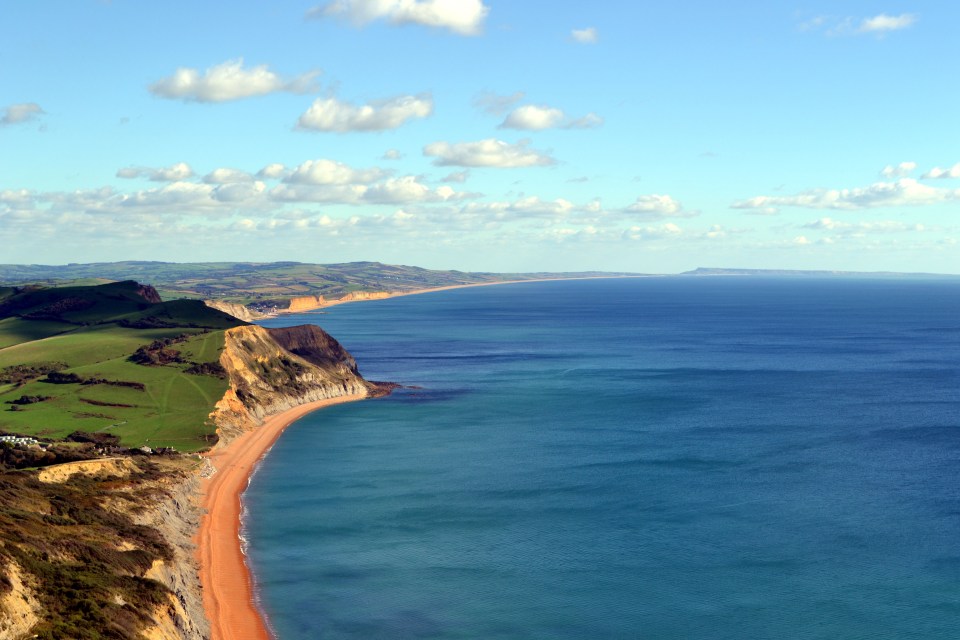 The stretch of coastline before the erosion