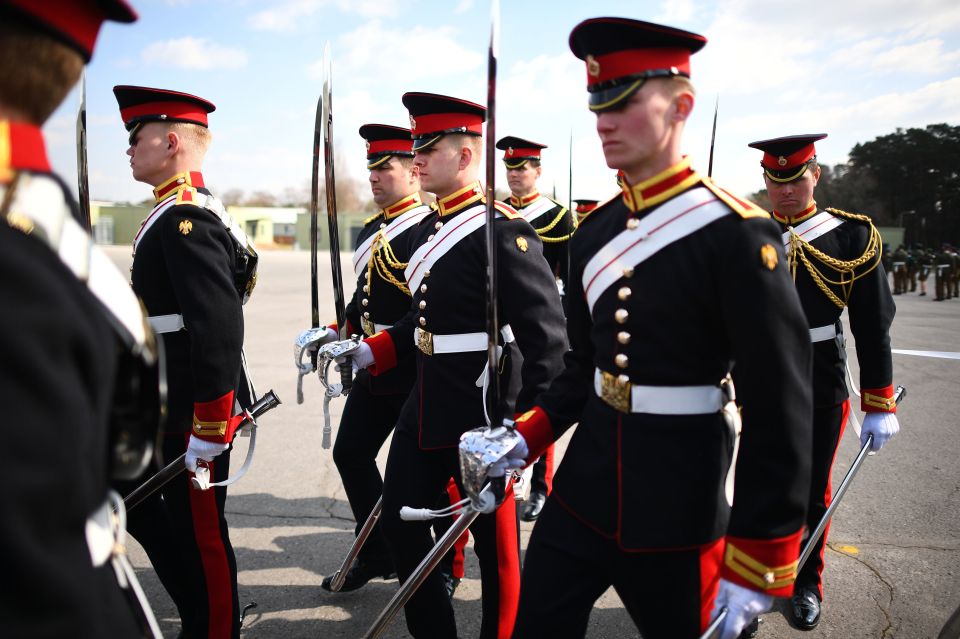 Members of the Household Cavalry, The Blues and Royals on the Drill Square