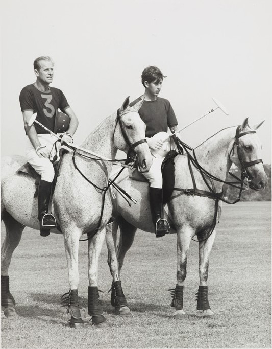 In a tweet from the account of the Prince of Wales and the Duchess of Cornwall, Philip and a young Charles are pictured on horseback playing polo in 1966