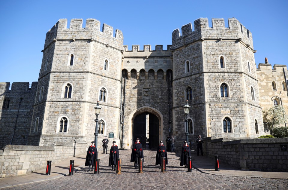 Wardens stand guard at Windsor Castle