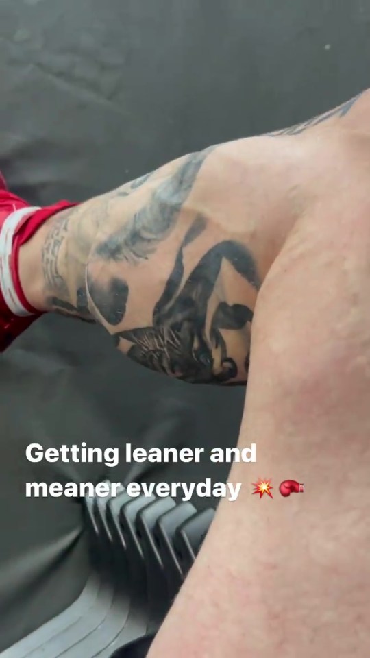 Hafthor Bjornsson showed off his huge calf muscles on Instagram