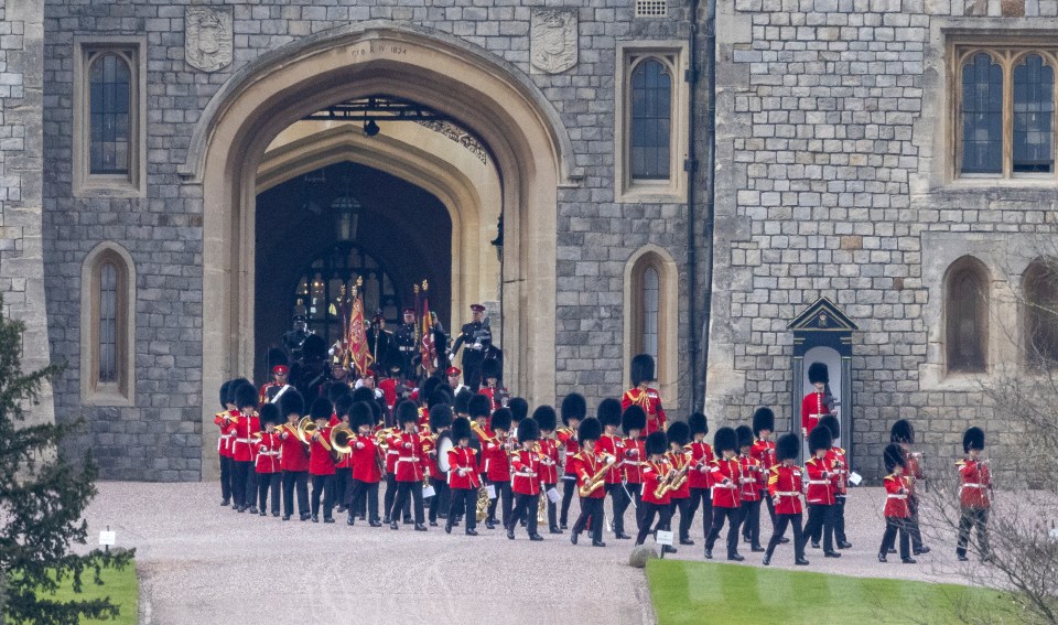 Rehearsals taking place for the funeral in Windsor today