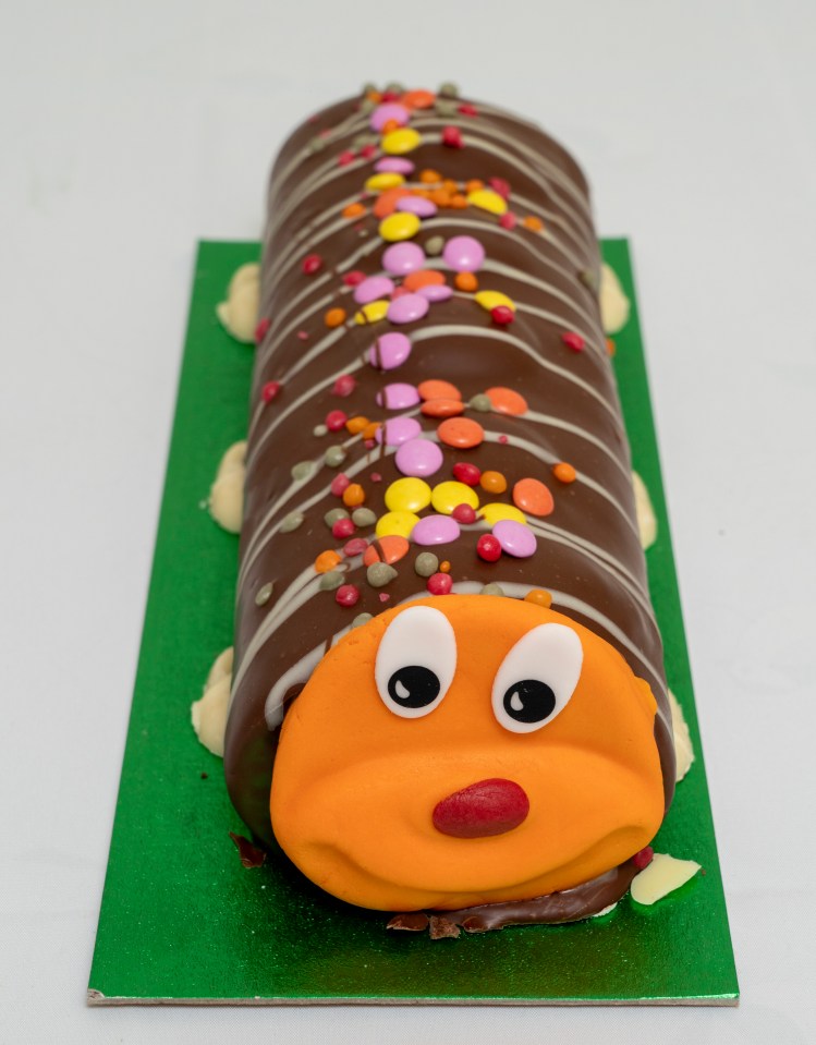 Curly’s orange face is a bit creepy and his sprinkles make him look unwell